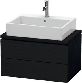 Duravit L-Cube Waschtischunterschrank in Schwarz Matt mit 2 Schubkästen, B/T/H: 72 x 40 x 47,7 cm - Bild 1