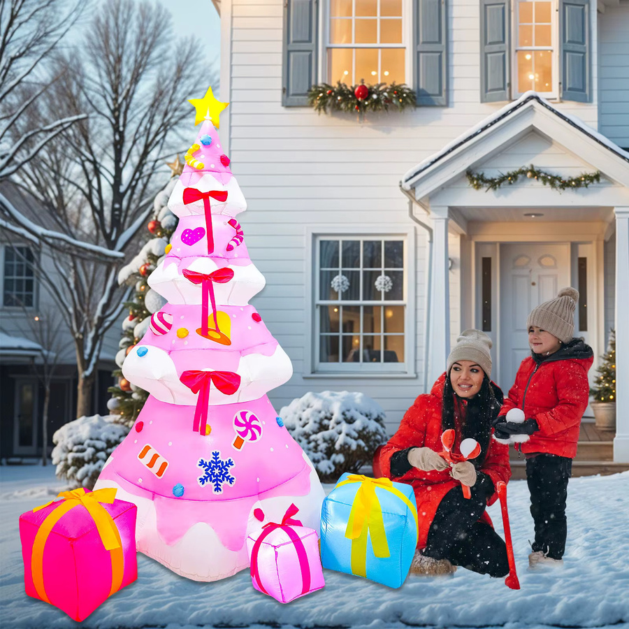 Aufblasbarer LED-Weihnachtsbaum Airmodel 2,4 in Rosa für Outdoor und Garten - Bild 2
