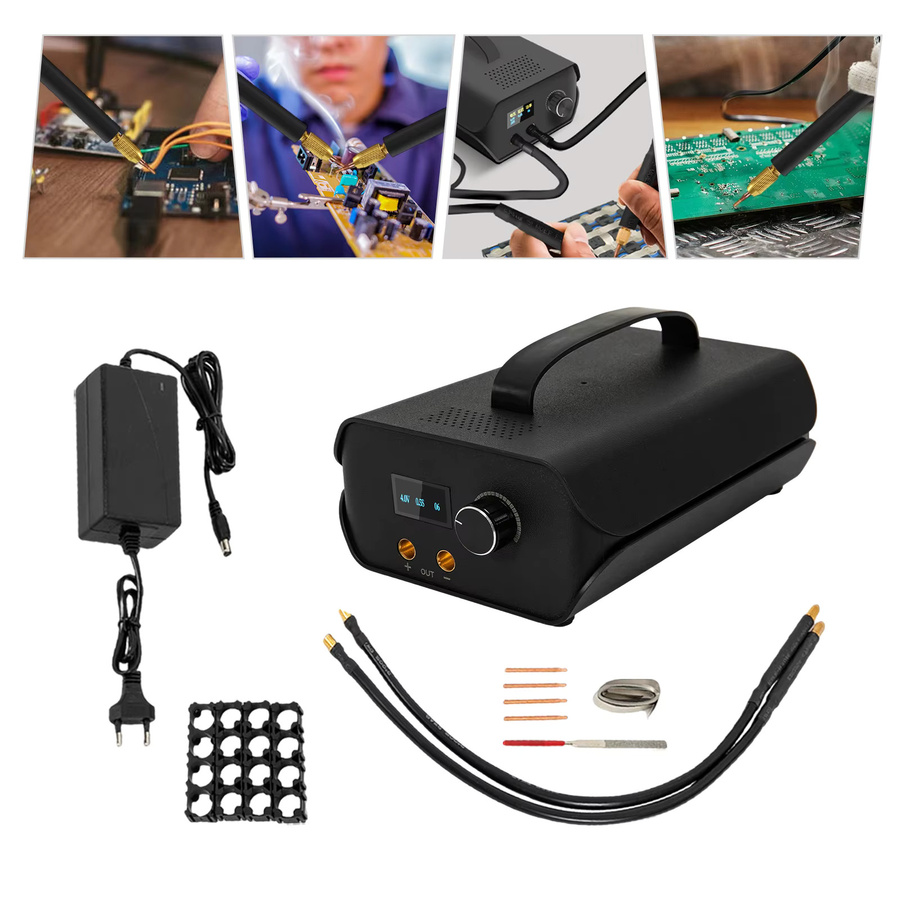 CNCEST 3000F Farad Kondensator-Punktschweißgerät in Schwarz mit 2 Stiften und Nickelstreifen für 18650 Lithium-Batteriepacks (220V EU) - Bild 8
