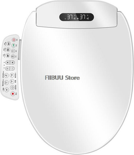 FIIBUU Elektrischer intelligenter Bidet-Toilettensitz in Weiß mit beheiztem Sitz und Warmwasserfunktion - Bild 1