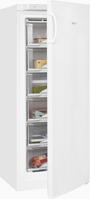Exquisit GS184-H-100E Gefrierschrank, weiß, Standgerät, Höhe: 184 cm, Breite: 60 cm, Tiefe: 63,5 cm - Bild 1
