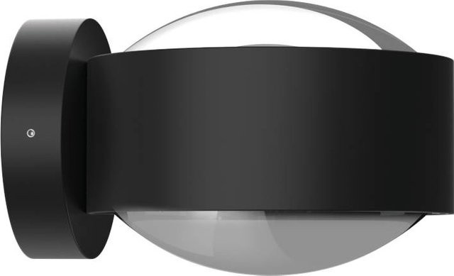 Top Light Puk Maxx Wall LED-Wandleuchte in Schwarz Matt mit Glaslinse und warmweißem Licht (2700K) - Bild 1