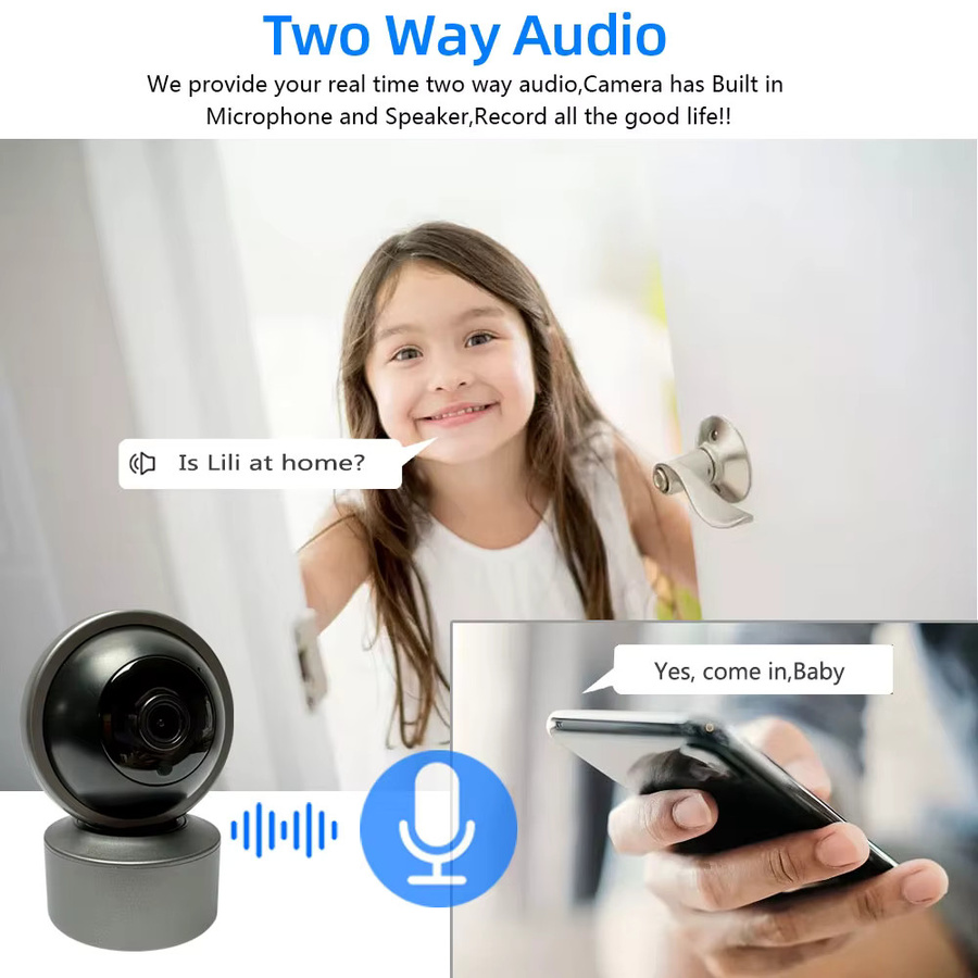 Tuya WIFI PTZ IP Kamera 5MP Schwarz mit Nachtsicht und App-Steuerung als Smart Home Baby Monitor zur drahtlosen Video Überwachung in 2K - Bild 2
