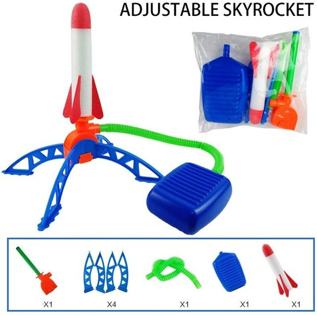 Kidsly Air Rocket Launcher, Kinderspielset, mit Fußpumpe - Bild 1