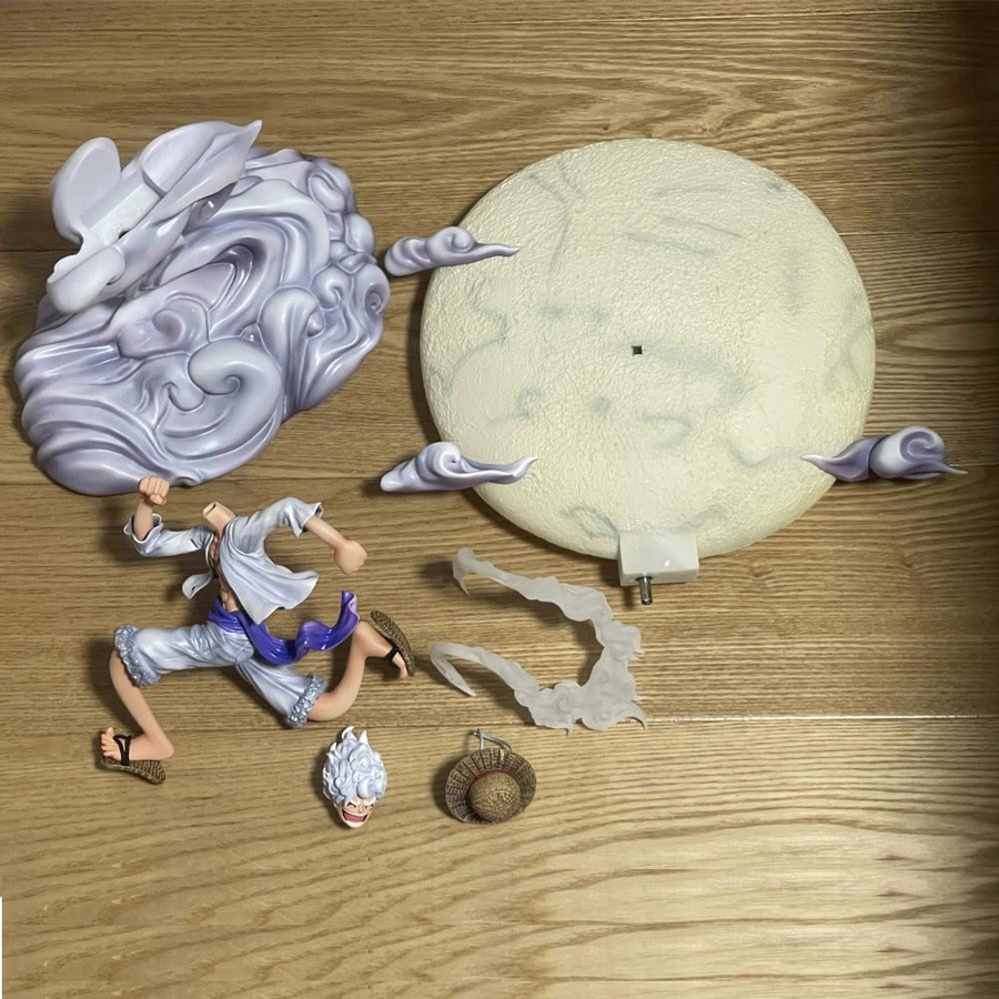 Yiran toy 1 One Piece Luffy Gear 5 Actionfigur blau PVC Modell - Bild 4