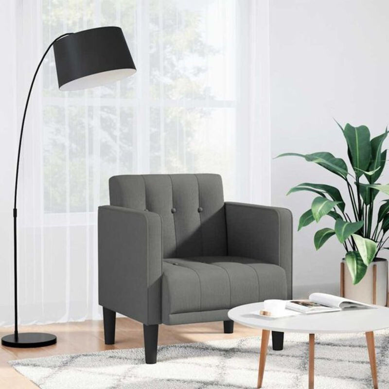 Vidaxl Sessel mit Armlehnen aus Stoff in Anthrazit und Grau im modernen Design - Bild 1