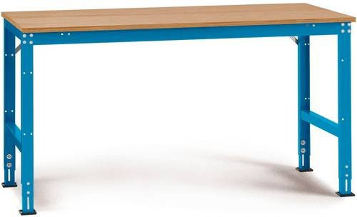 Manuflex AU4035.5012 Arbeits-Grundtisch UNIVERSAL Standard mit Multiplexplatte, Farbe: Licht-Blau, B/T/H: 125 x 80 x 76-87 cm - Bild 1