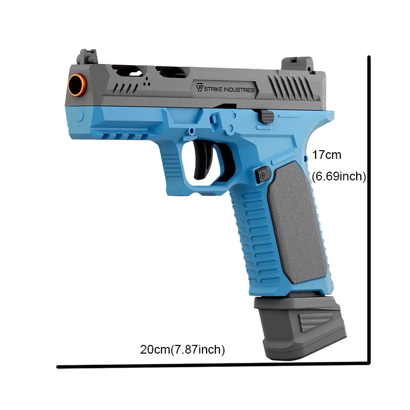 G17 Schießpistole Soft Bullet Spielzeugpistole, Blau - Bild 3