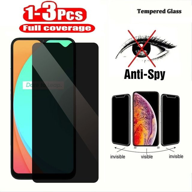 Sichtschutz Panzerglas für Vivo Y02 Y16 Y22 Y32 Y75 Y5S Y76S Y02S Y02T Y22S Y21E Y51A Y33T V21E Anti-Spy, transparent - Bild 1