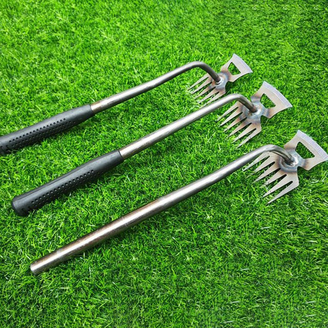 APWIKOGER 2 in 1 Unkrautentferner mit ergonomischem Griff zur manuellen Gras- und Wurzelentfernung - Bild 1