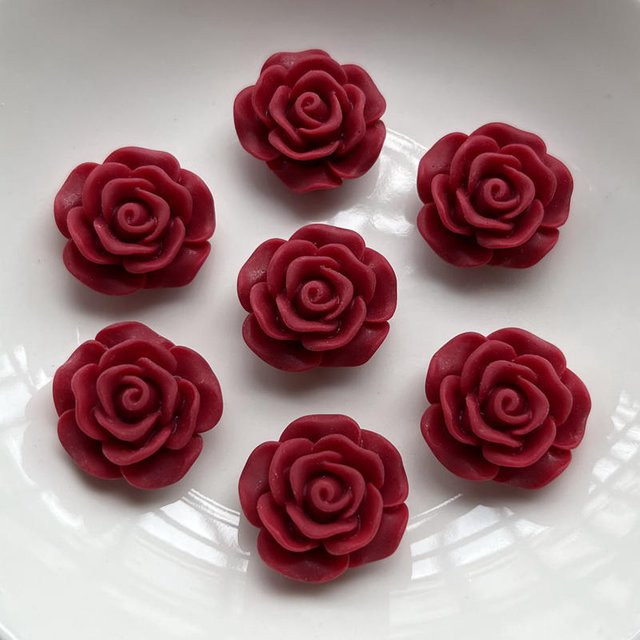 Rosenharz-Strasssteine, rot, DIY-Zubehör - Bild 1