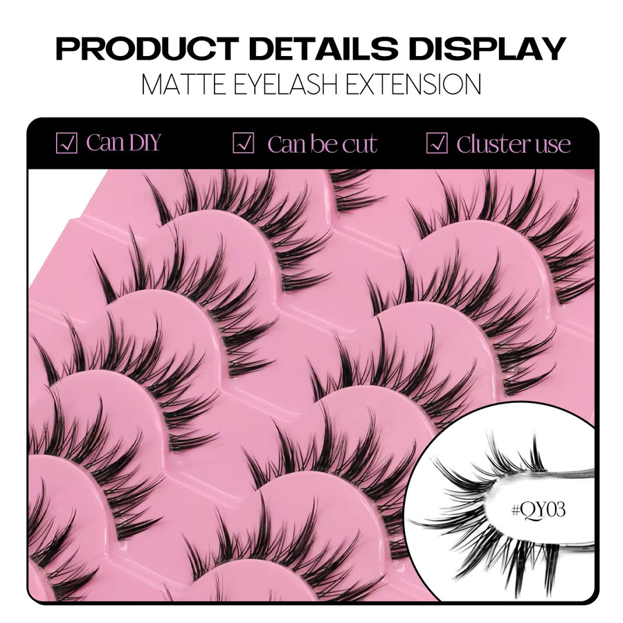 Veltrinay Falsche Wimpern, 3D Faux-Nerzwimpern, Manga-Stil - Bild 3