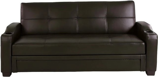 Vente-unique Schlafsofa Mirella Schokobraun mit Schlaffunktion - Bild 1