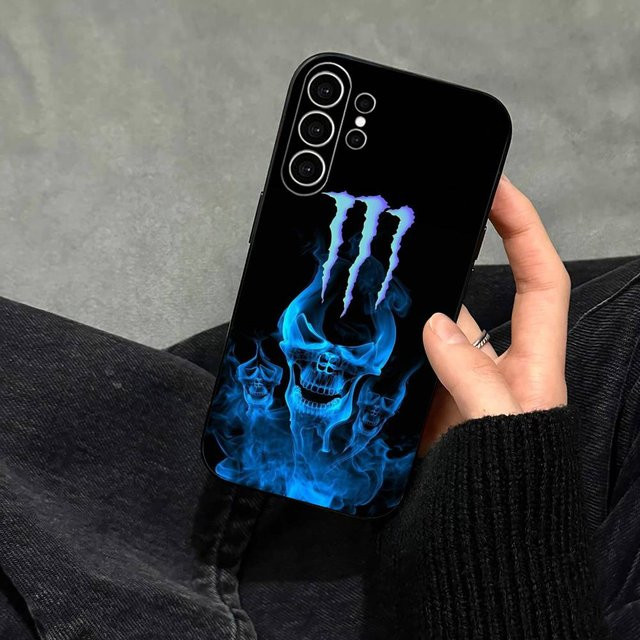 M-MonsterES F-Mode Design Handyhülle für Samsung Galaxy S25 S24 S23 S22 S21 S20 Ultra Plus FE Note 5G in Schwarz - Bild 1