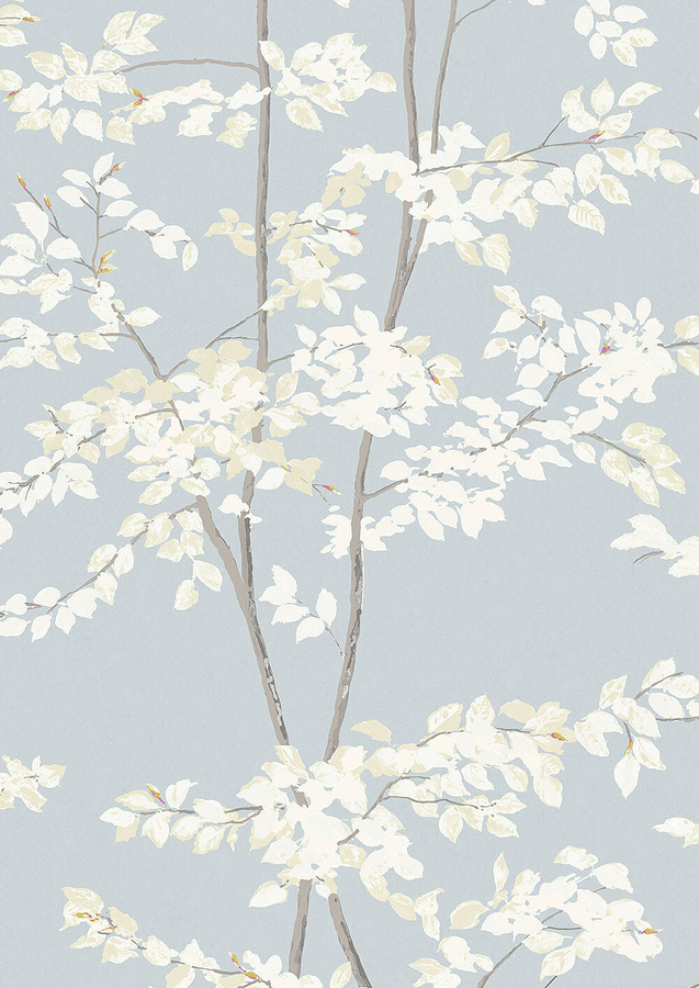 Lewis & Wood Tapete Beech Cirrus in Grau mit floralem Naturdesign - Bild 1