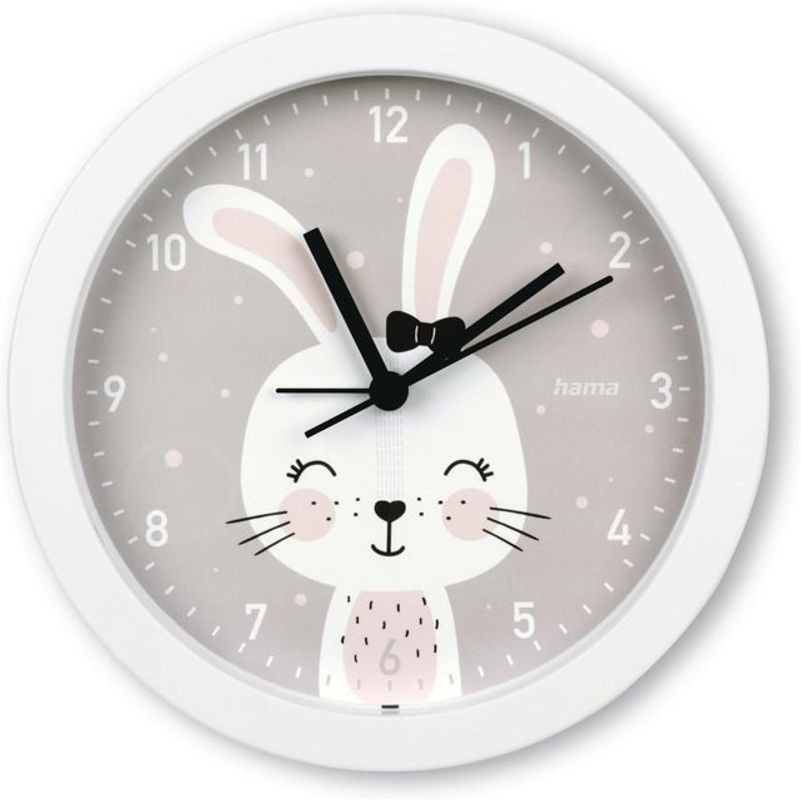 Hama Kinderuhr Maui, geräuschlose analoge Tischuhr in Weiß, Durchmesser: 16 cm - Bild 1