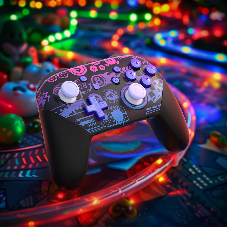 Extreme Rate Ersatzgehäuse Set Deluxe Championship für Nintendo Switch Pro mit Frontplatte, Rückplatte, Griffen und Buttons in Multicolour - Bild 6