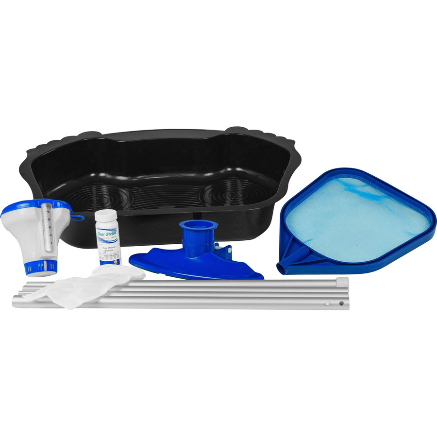 EXIT Toys Pool Starterset in Blau und Multicolor mit Teststreifen, Chlorschwimmer, Pflegeset, Fußbad und LED-Lampe - Bild 2