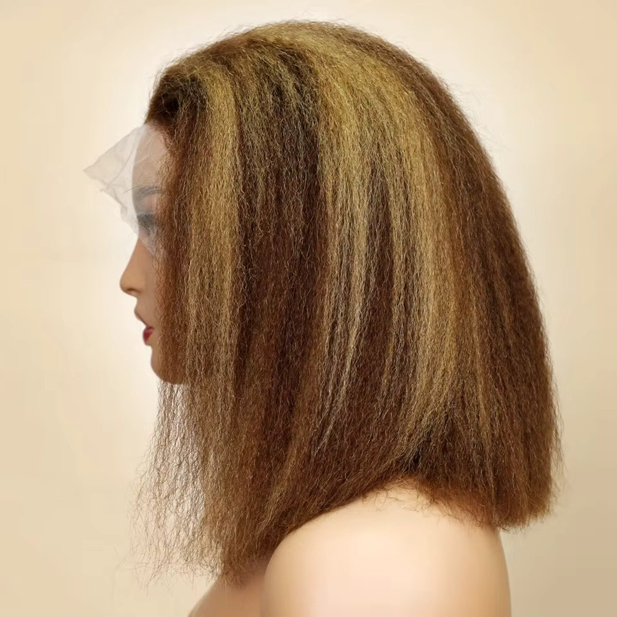 Doralia Bob-Perücke, 16 Zoll, 100 % Echthaar, Remy, HD-Spitze, 250 Dichte - Bild 3