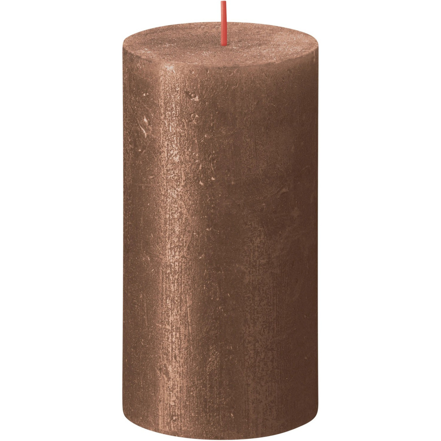 Bolsius Rustik-Kerze Shimmer Kupfer Höhe: 13 cm, Durchmesser: 6,8 cm - Bild 2