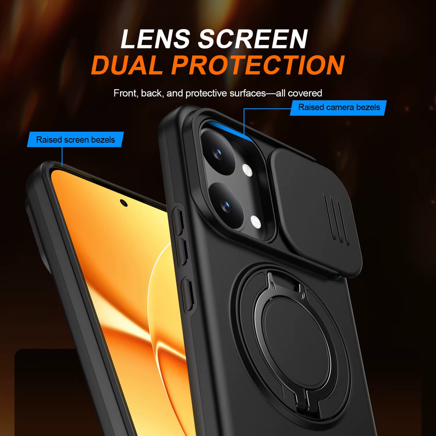 Schutzhülle für Xiaomi Poco X8 Pro und Redmi Note 15 Pro Plus+ in Schwarz mit Kameraschutz, aufklappbarem Ständer und magnetischer Rückseite - Bild 2