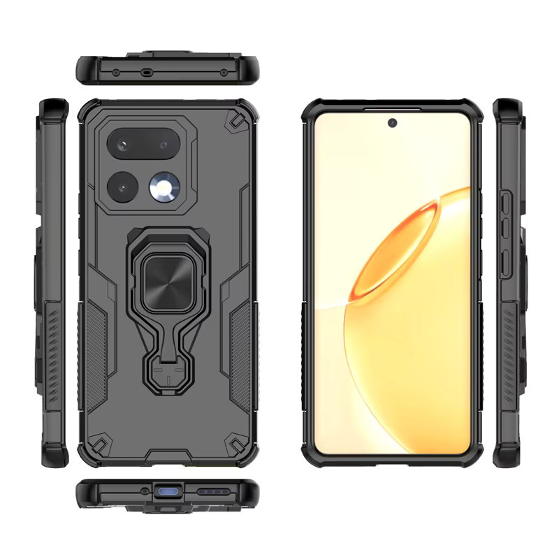 Robuste und stoßfeste Schutzhülle für Realme 16 Pro Plus und Realme 16 Pro mit Ringhalterung in Grau - Bild 5