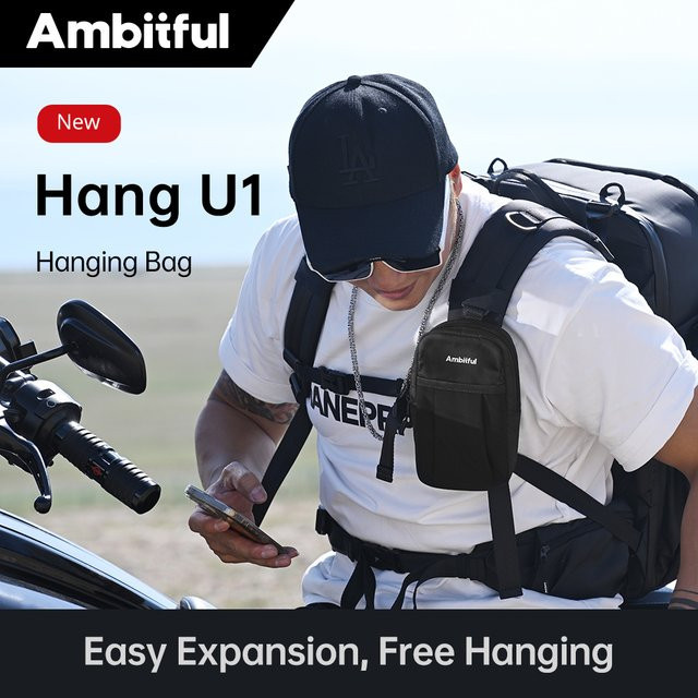 Ambitful Wasserabweisende Umhängetasche in Schwarz für iPhone und Action-Kameras - Bild 1