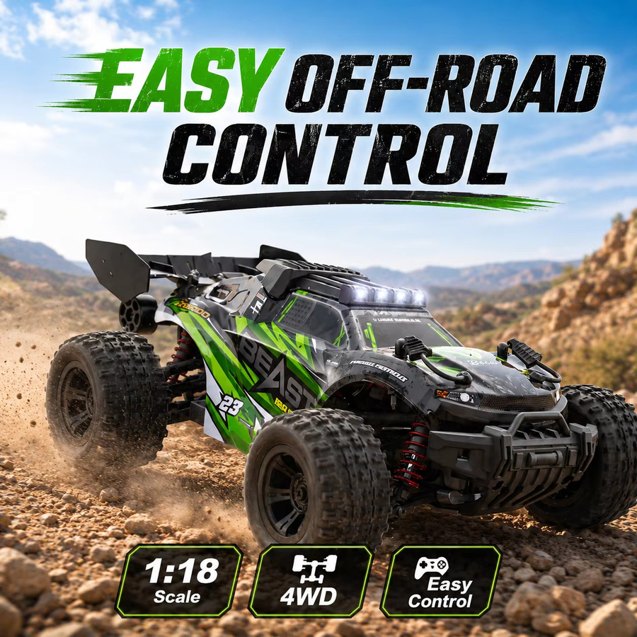 ZNLYRION RC Auto Monster Truck Offroad, 1:18 Maßstab, mit Metallchassis, LED-Lichtern, ab 14 Jahren - Bild 5