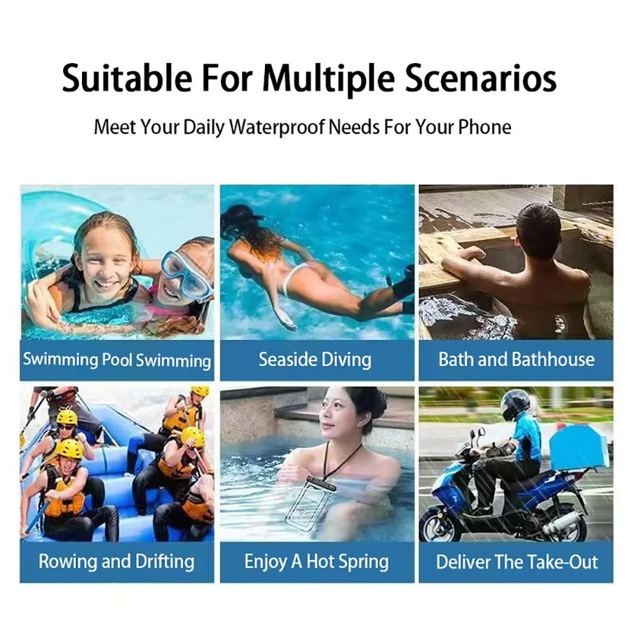 Wasserdichte Handytasche Dry Bag in Lila für iPhone, Xiaomi 15 und alle anderen Smartphones zum Schwimmen, Strand und Camping - Bild 3