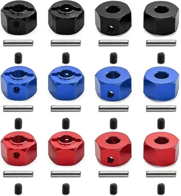 Traxxas Metall-Rad-Sechskant-Nabenadapter, 4-teiliges Set, Rot - Bild 1