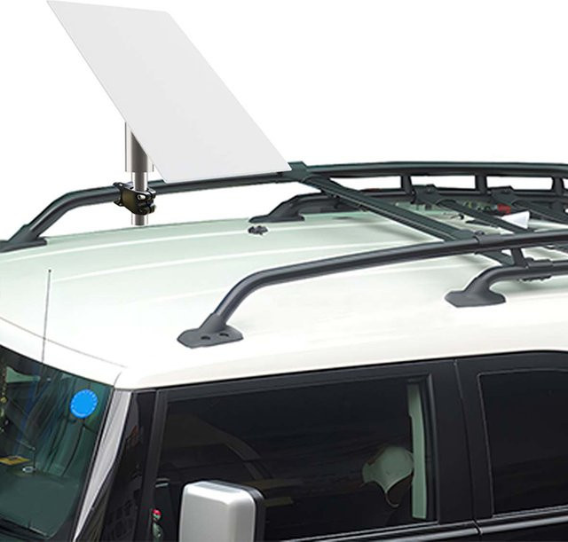 StarLink Gen 3 Leiterhalterung und Dachträger als Satellitendachadapter für dein Wohnmobil in Weiß - Bild 1