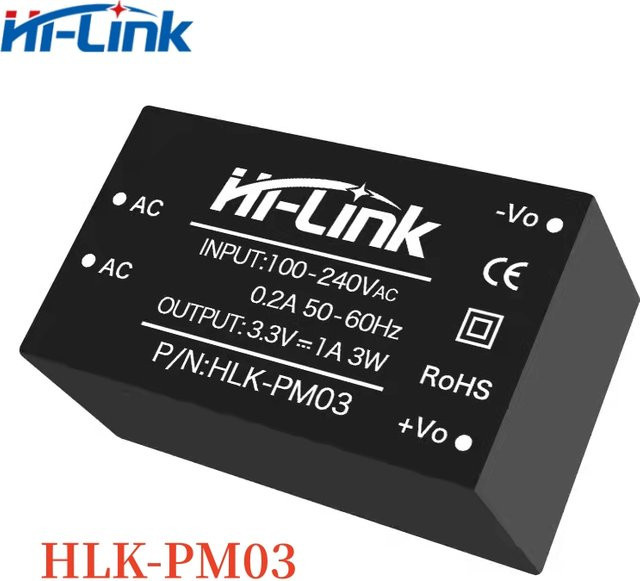 Hi-Link AC-DC Konverter Netzteil Modul Schwarz für 220 V auf 3,3 V/5 V/9 V/12 V/15 V/24 V - Bild 1