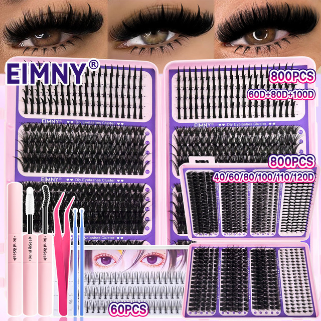 Eimny Wimpernbuch mit Spikes, Black, Unisex, Natürlich - Bild 1