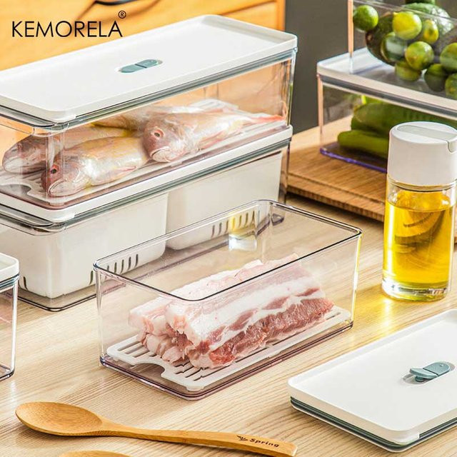 KEMORELA Lebensmittelaufbewahrungsbehälter aus transparentem Kunststoff mit Snap-Lid Deckel, BPA-frei und gefrierschranktauglich - Bild 1