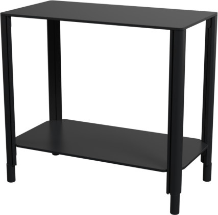 QUATRO Service Beistelltisch in Schwarz mit HPL-Oberfläche, B/T/H: 77 x 41 x 76 cm - Bild 1