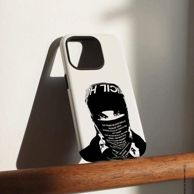 E-EsDeeKid Rebel Handyhülle für iPhone 17 16 15 14 13 12 Pro Max Plus, glänzende HD-Doppelschicht-Flüssigkeitshartschale in Weiß - Bild 1