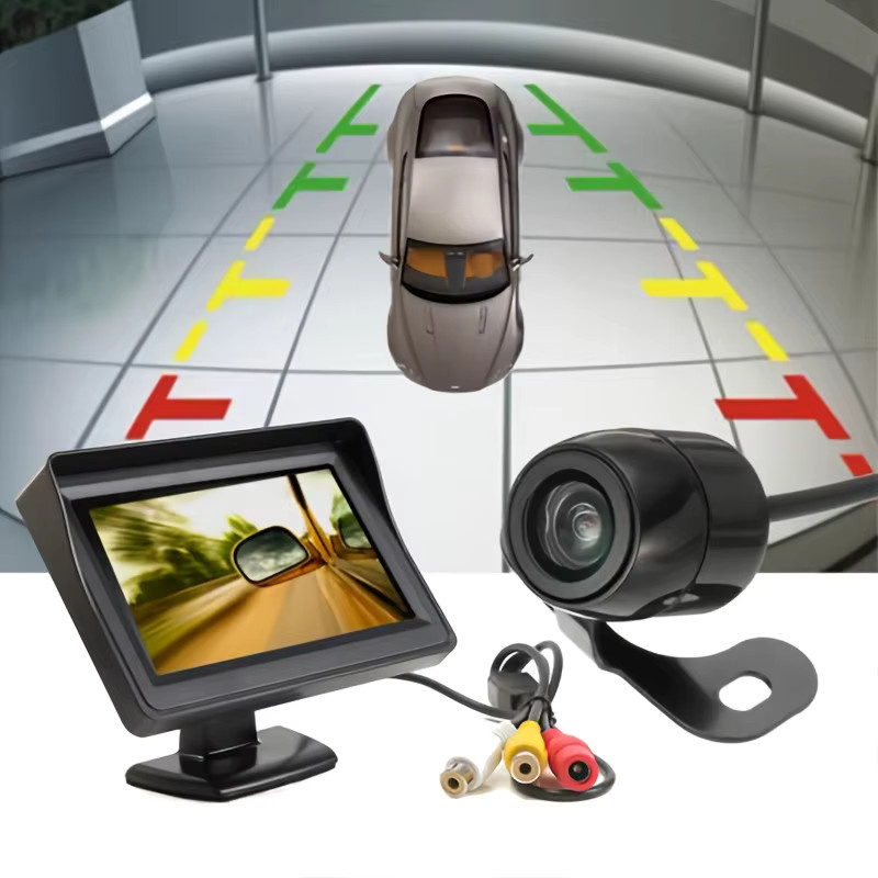 Bileeko HD Nachtsicht-Rückfahrkamera-Set mit 10,92 cm Monitor in Schwarz - Bild 4