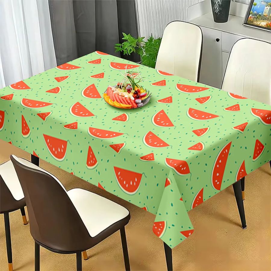 VIKAMA Tischdecke mit Sommer Wassermelone Druck in Multicolor für Picknick, Camping und Party - Bild 2