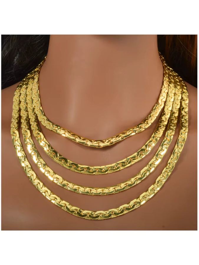 Sny Halskette, 750 Gold, Schlangenkette, Unisex - Bild 7