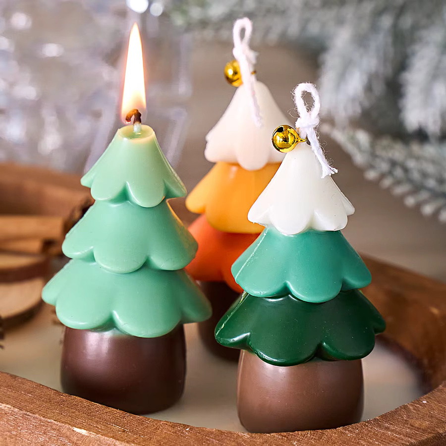 UDOCOOL 3D Weihnachtsbaum Acryl Kerzenform für DIY Duftkerzen und Seifen in Multicolor - Bild 4