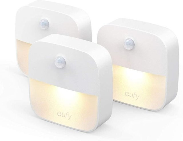 eufy by Anker Lumi Aufklebbares Nachtlicht mit Bewegungssensor und LED in Warmweiß, 3er-Pack - Bild 1