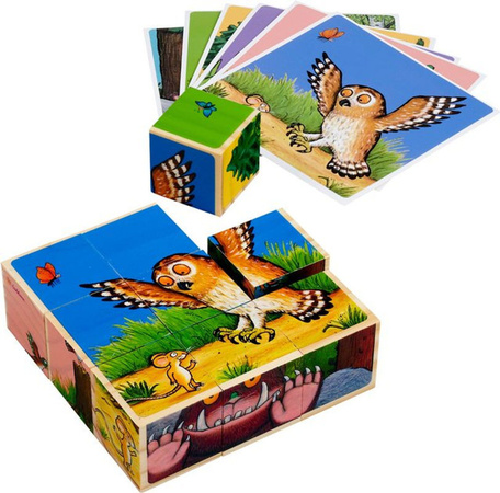 Eichhorn Bilderwürfel Grüffelo aus Holz für Kinder in Mehrfarbig