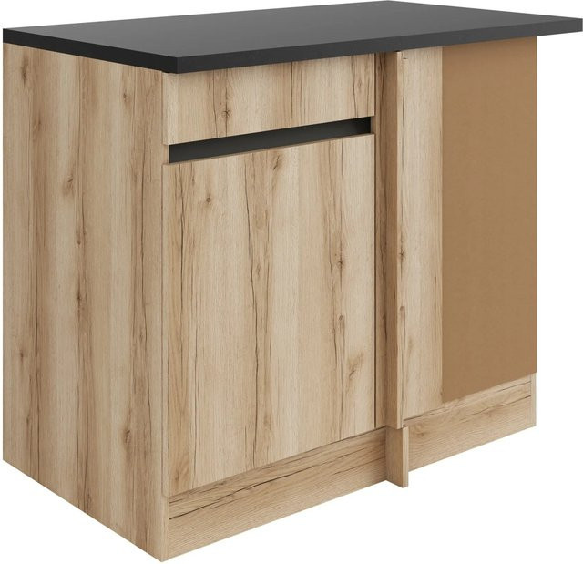 Optifit Küchen-Eck-Unterschrank Kaya290 Wildeiche Nachbildung, Farbe: Braun, B/T/H: 100 x 60 x 88 cm - Bild 1