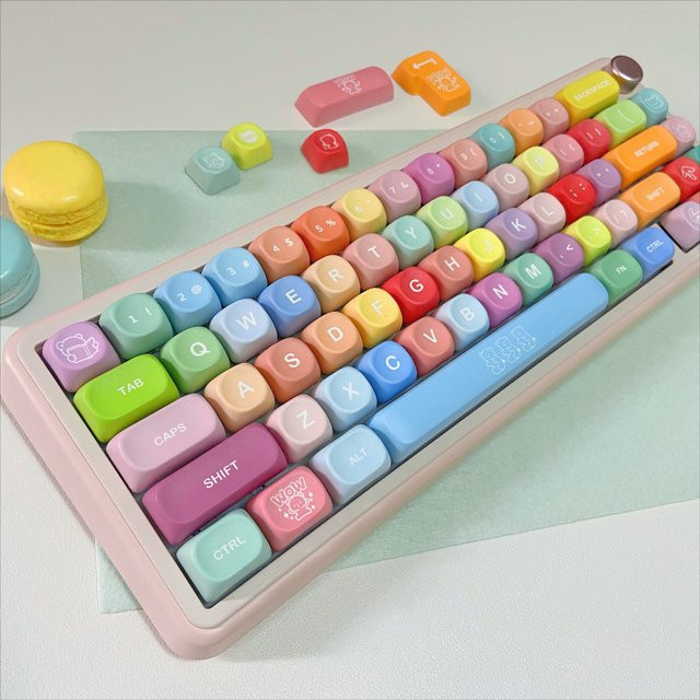 Bunte MOA Gummies Bear Tastenkappen aus PBT für mechanische Tastaturen, Mehrfarbig - Bild 1
