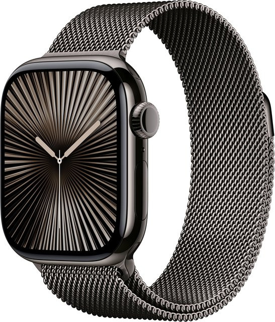 Apple Smartwatch, Series 10, Titan, 42 mm, GPS, Cellular, Milanaise - Bild 1