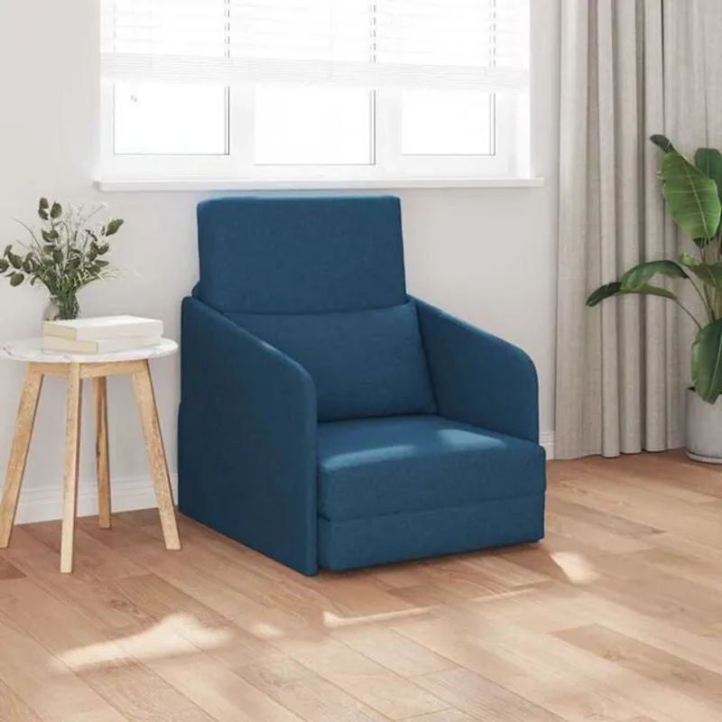 Modernes Schlafsofa von vidaXL aus Stoff in Blau, B/T/H: 65 x 80 x 83 cm - Bild 1