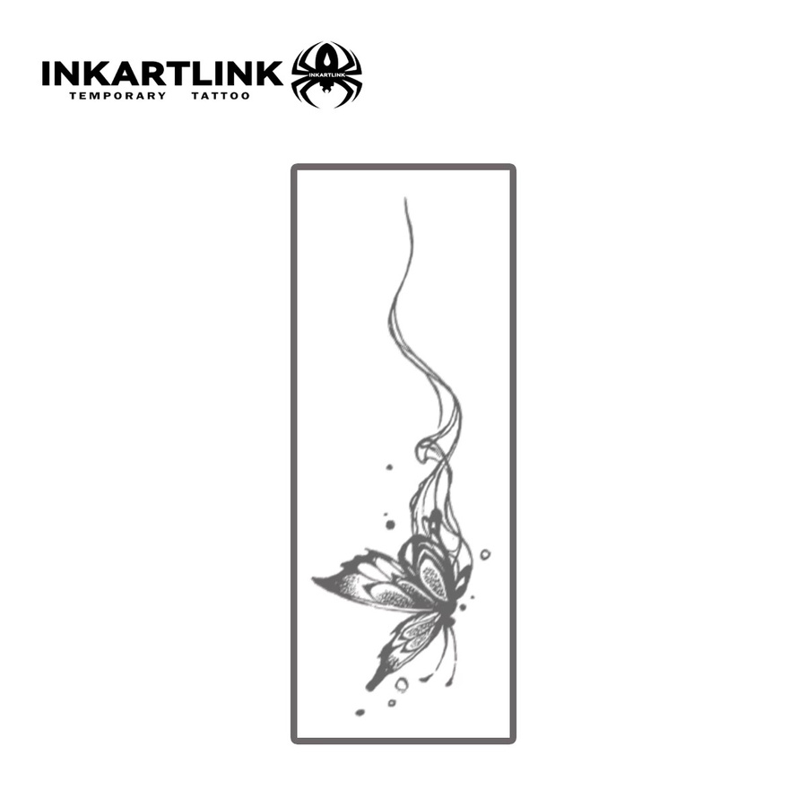 INKARTLINK Temporäre Tattoo-Aufkleber Schmetterlinge im Flug, wasserfest - Bild 3