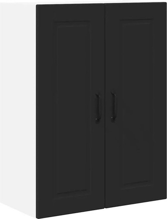 vidaXL Küchenwandschrank in Schwarz mit Tür, minimalistisches Design aus Holzwerkstoff, B/T/H: 60 x 31 x 80 cm