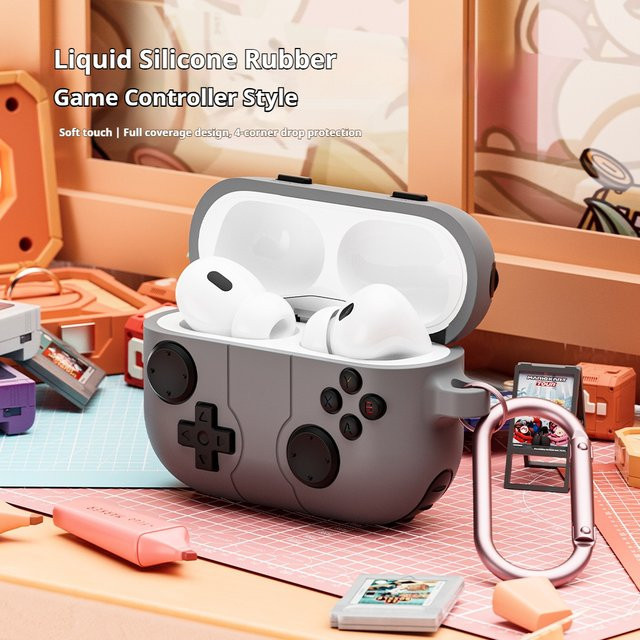 Silikon Schutzhülle im Spielkonsolen-Design für Apple AirPods Pro 3 2026, AirPods 4, 3, 1, 2 und Pro 2 Ladehülle - Bild 1