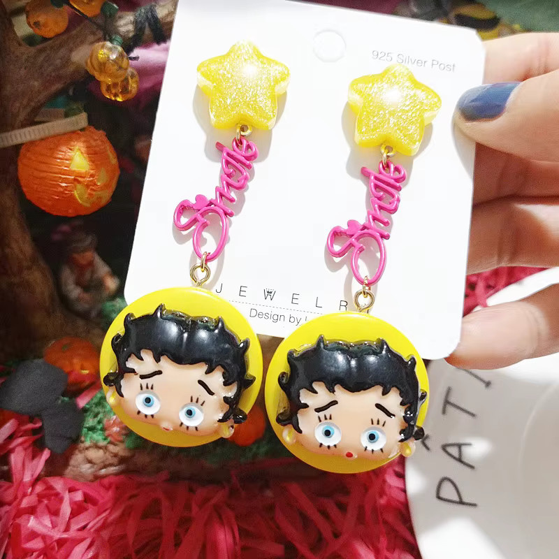 Betty Boop Ohrringe, Harz, Bunt, Damen - Bild 3